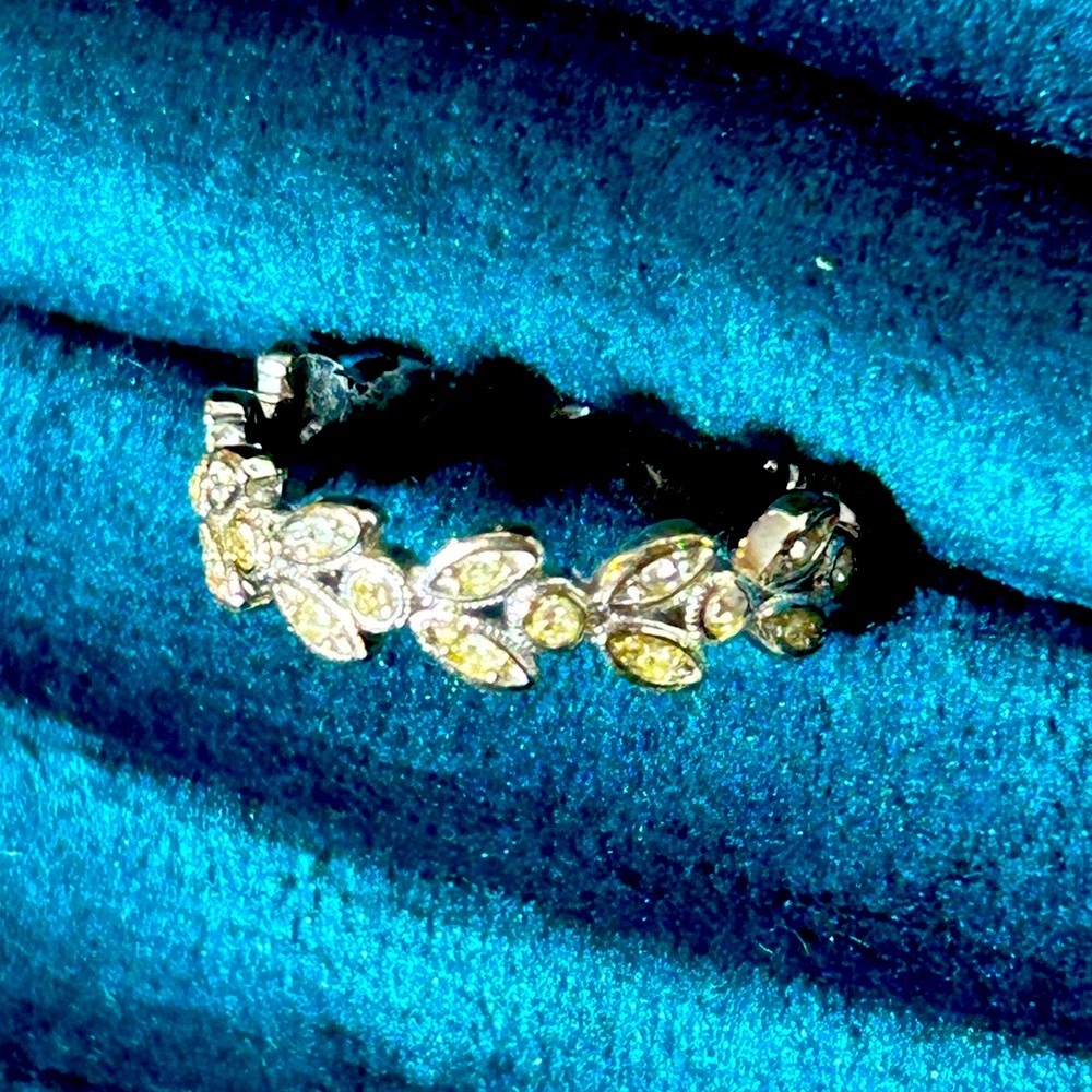 Gold and Silver Textured Ring